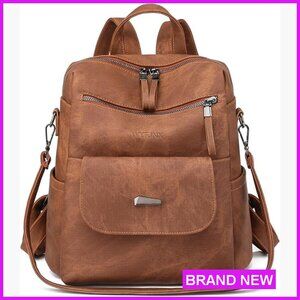 PU Leather Backpack Purse Fashion Multipurpose Design Handbag Adjustable Strap